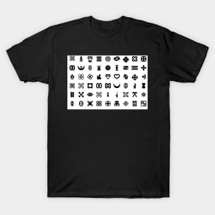 ADRINKRA PATTERN - BLACK AND WHITE T-Shirt